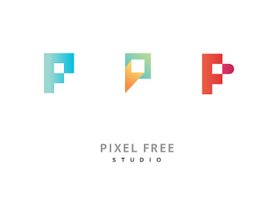 Pixel Free logo mark p pf logo pixel