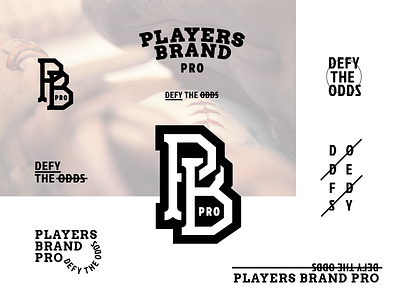 Play Ball b badges baseball branding exploring logo monogram p pb pro type