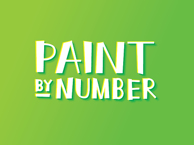 paint it - white hand drawn kids numbers paint type