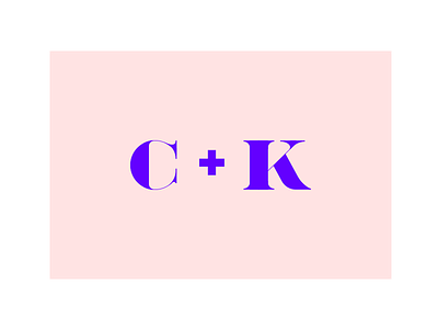C+K c k letter monogram typography