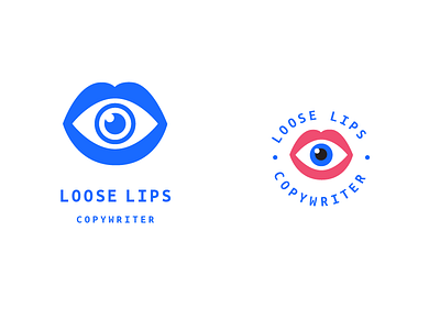 Loose Lips copy copywriter eye lips logo mouth
