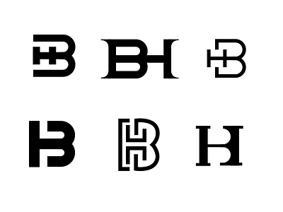 B's b bh h logo monogram