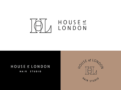 HOL hair house of london monogram outline salon serif