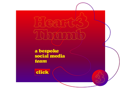 bleed out ampersand digital marketing heart logo social media thumb