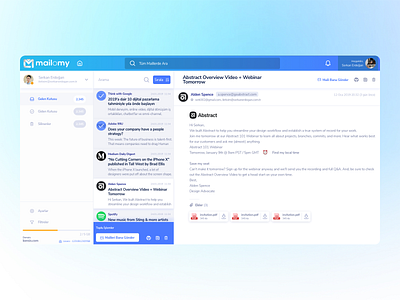 Mailomy Mail App desktop app mail mailbox ui ux ui design