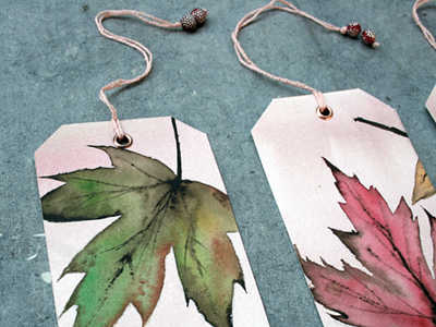 Freshly painted: autumn leaves autumn leaves bookmarks silvia cairol watercolors