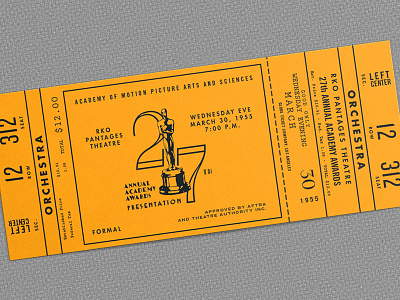 Oscars Ticket movies oscars retro ticket vintage