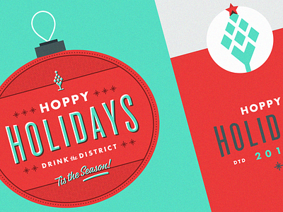Hoppy Holidays beer branding festival holidays hops ornament