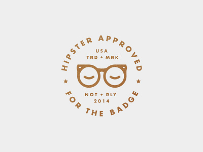 For The Badge badge github hipster illustration seal