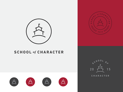 National Schools of Character award branding character education illustration school