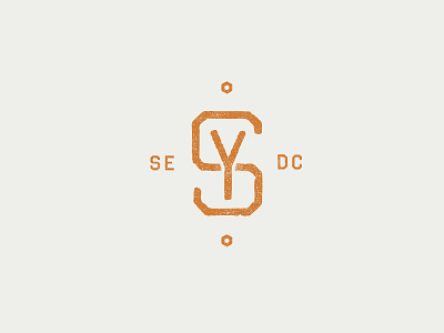 Monogram letterform logo monogram stamp texture