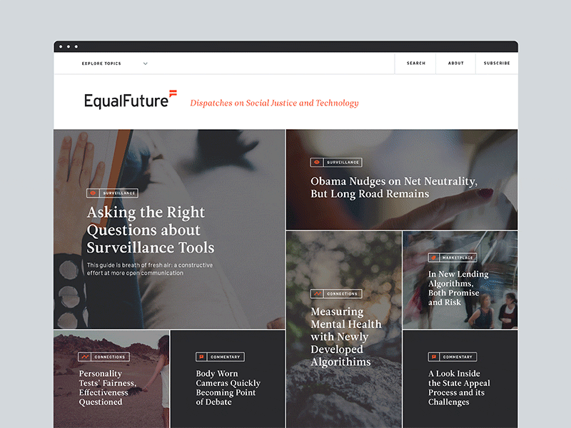 Equal Future Site article blog policy site social tech ui
