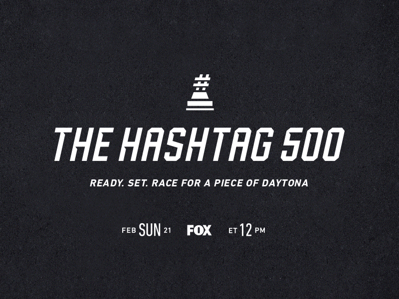 The Hashtag 500 branding daytona display font italic logo nascar race racing sports type