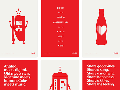Coke & Music classic coca cola music posters type