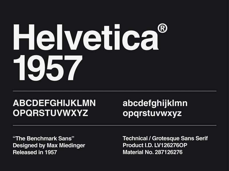 Monotype Helvetica Specimen