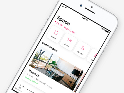 WeWork App app design design system rooms ui