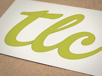 TLC Logo branding logo logotype oregon ribbon script shadow t l c