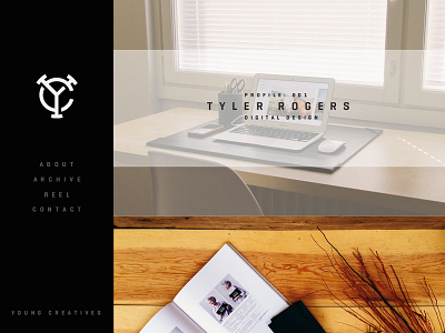 Young Creatives Website concept eugene monogram sidebar ux web