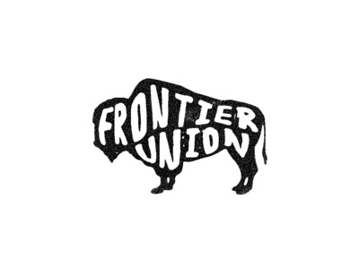 Frontier Union americana buffalo grunge lettering oregon