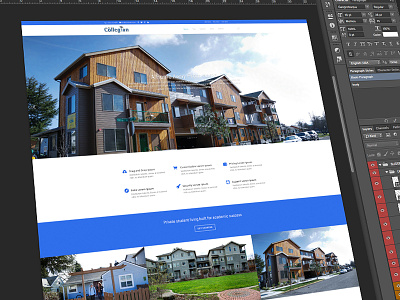 The Collegian Homepage photoshop real estate ui ux web design