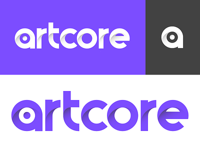 Artcore branding circle geometric icon identity lettering logo purple symmetry