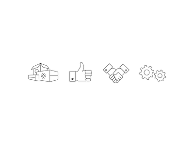 UI Icons box hands icons line art minimal ui