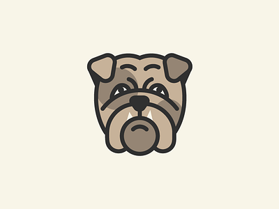 Bulldog animal bulldog dog icon illustration