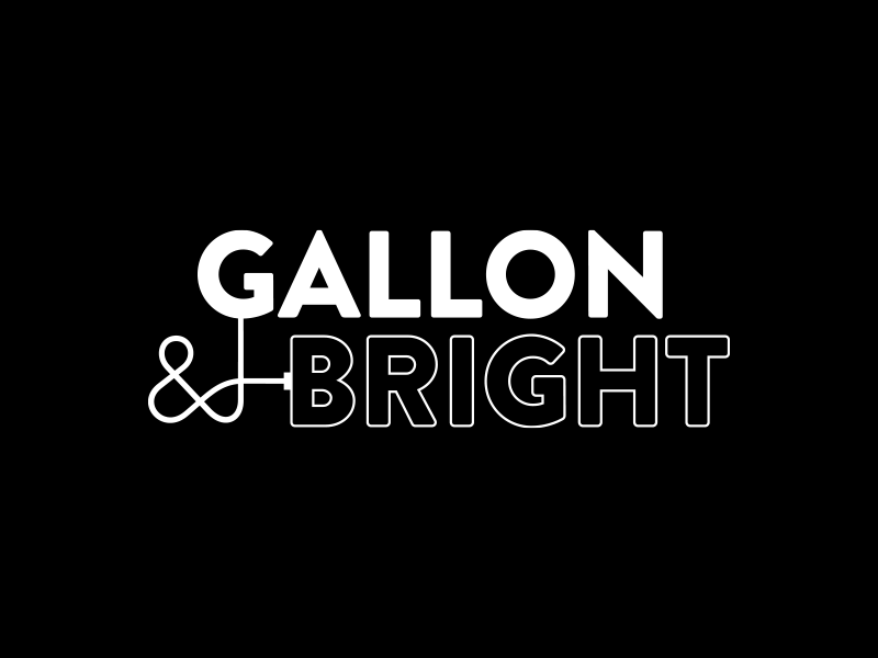Gallon & Bright logo branding bright gallon identity lamp lettering lighting logo typography