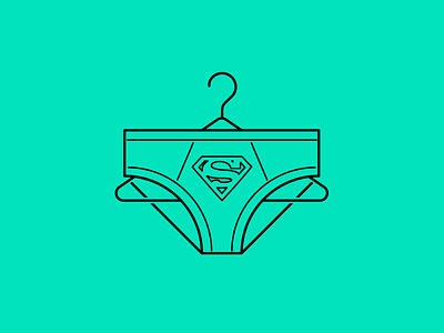 "There is a change coming..." brief change clothes hanger icon illustration pants super superman underwear vector