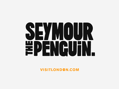 Seymour the Penguin Titles animation font hand drawn lettering penguin see more seymour type typography vector visit london