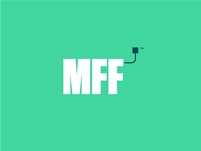 MFF Energy logo - Concept 2 current electricity energy fuel neon plug power socket