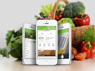 Food app app calories food green ios7 iphone nutrition tracker