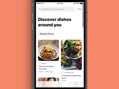LocalGusto discover food ios prototype recommendations restaurant