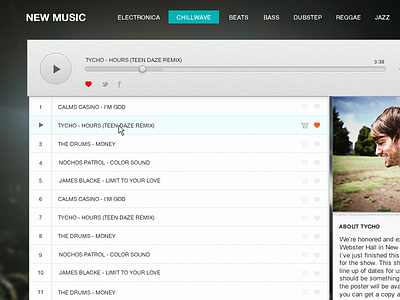 Online music player music player web