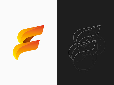 F + S Logo brand design f fire identity letter logo mark s symbol typography