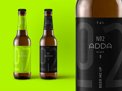 ADDA Beer Packaging adda beer black bottle branding brid logo minimal pack packaging symbol typography
