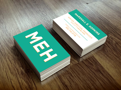 (MEH) Marshall E. Hopkins - Business Cards business card gotham meh