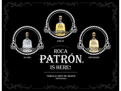 Gage Roca Patron Flight advertising patron tequila