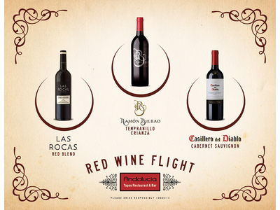 Andalucia Wine Flight advertising wine