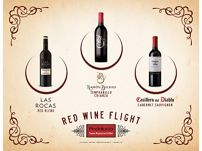 Andalucia Wine Flight advertising wine