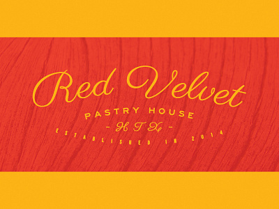 Red Velvet htx logo typography vintage