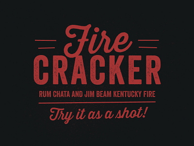 Firecracker booze htx typography