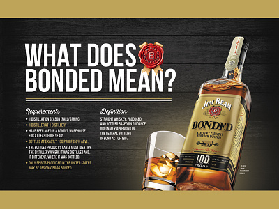 Jim Beam Bonded advertising houston liquor whiskey