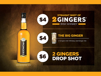 2 Gingers advertising houston liquor whiskey