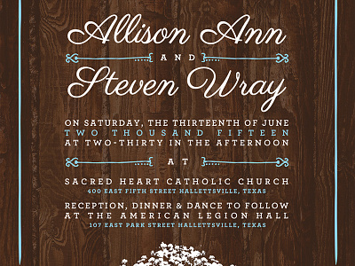 Davies Wedding Invite rustic texas wedding invite