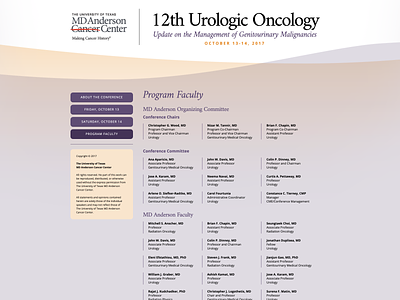 12th Urologic Oncology Conference houston ux ui website