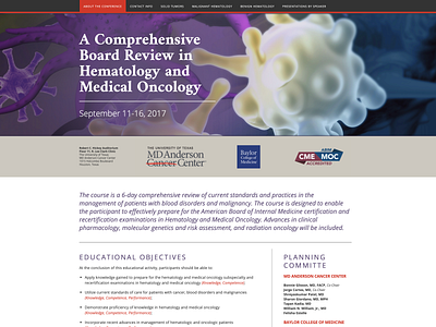 A Comprehensive Board Review in Hematology and Medical Oncology houston ux ui website