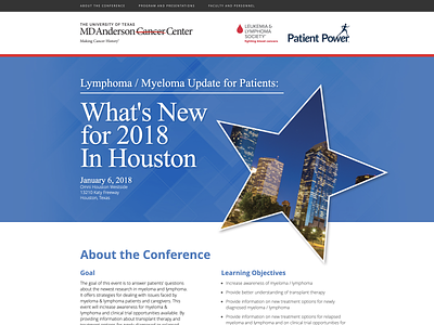 Lymphoma / Myeloma Update for Patients: houston ux ui website