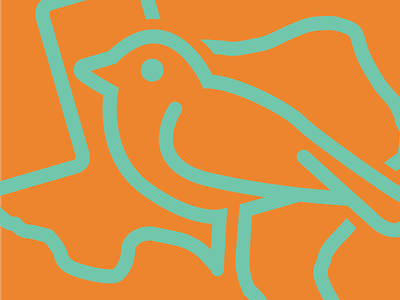 Mocking Birdie branding design flat logo minimal texas