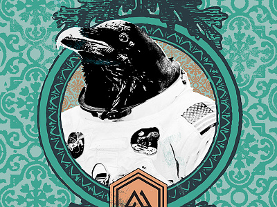 Contour Music Festival Sticker Concept concept contour cosmic gig poster illustration music music festival raven screenprint silkscreen space sticker